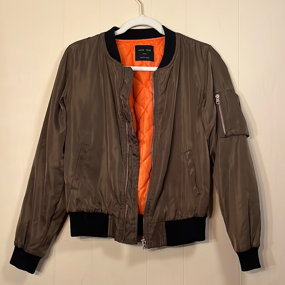 Love Tree bomber jacket army green - small